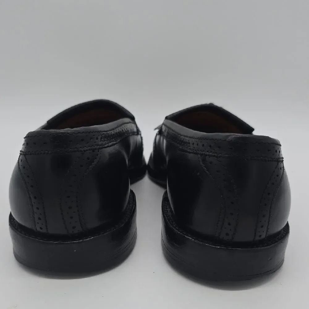 Allen Edmonds Black Leather Tassel Kiltie Loafers